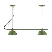 Montclair Light Works CHB431-22-C25 - 2-Light Linear Axis Chandelier (8" Axis pack)