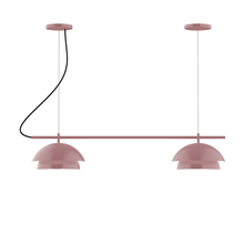 Montclair Light Works CHBX445-20-C27 - 2-Light Linear Axis Chandelier (12" Nest pack)