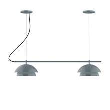 Montclair Light Works CHBX445-40-C24 - 2-Light Linear Axis Chandelier (12" Nest pack)