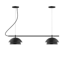 Montclair Light Works CHBX445-41-C25 - 2-Light Linear Axis Chandelier (12" Nest pack)