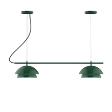 Montclair Light Works CHBX445-42-C26 - 2-Light Linear Axis Chandelier (12" Nest pack)