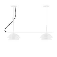 Montclair Light Works CHBX445-44-C26 - 2-Light Linear Axis Chandelier (12" Nest pack)