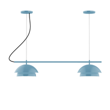 Montclair Light Works CHBX445-54-C25 - 2-Light Linear Axis Chandelier (12" Nest pack)