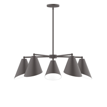 Montclair Light Works CHC415-57 - 5-Light Jasmine Chandelier, Bronze Matte
