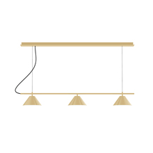 Montclair Light Works CHD421-17-C24 - 3-Light Linear Axis Chandelier (8" Axis pack)