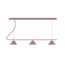 Montclair Light Works CHD421-20-C26 - 3-Light Linear Axis Chandelier (8" Axis pack)