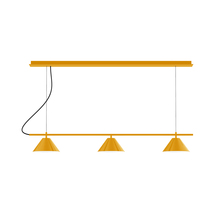 Montclair Light Works CHD421-21-C24 - 3-Light Linear Axis Chandelier (8" Axis pack)