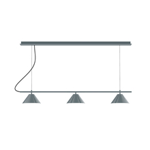 Montclair Light Works CHD421-40-C26 - 3-Light Linear Axis Chandelier (8" Axis pack)