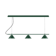 Montclair Light Works CHD421-42-C26 - 3-Light Linear Axis Chandelier (8" Axis pack)