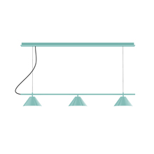 Montclair Light Works CHD421-48-C24 - 3-Light Linear Axis Chandelier (8" Axis pack)
