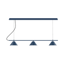 Montclair Light Works CHD421-50-C25 - 3-Light Linear Axis Chandelier (8" Axis pack)