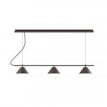 Montclair Light Works CHB431-55-L12 - 2-Light Linear Arcade LED Chandelier, Barn Red
