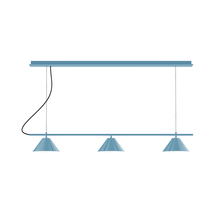 Montclair Light Works CHD421-54-C27 - 3-Light Linear Axis Chandelier (8" Axis pack)