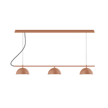 Montclair Light Works CHD431-19-C24 - 3-Light Linear Axis Chandelier (8" Axis pack)