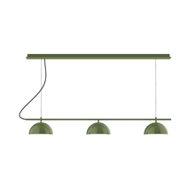 Montclair Light Works CHD431-22-C25 - 3-Light Linear Axis Chandelier (8" Axis pack)