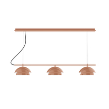 Montclair Light Works CHDX445-19-C25 - 3-Light Linear Axis Chandelier (12" Nest pack)