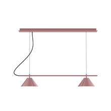 Montclair Light Works CHE421-20-C27 - 2-Light Linear Axis Chandelier (8" Axis pack)
