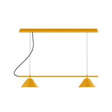 Montclair Light Works CHE421-21-C26 - 2-Light Linear Axis Chandelier (8" Axis pack)