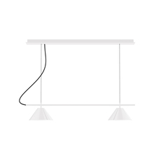 Montclair Light Works CHE421-44-C27 - 2-Light Linear Axis Chandelier (8" Axis pack)