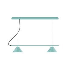 Montclair Light Works CHE421-48-C25 - 2-Light Linear Axis Chandelier (8" Axis pack)