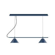 Montclair Light Works CHE421-50-C25 - 2-Light Linear Axis Chandelier (8" Axis pack)