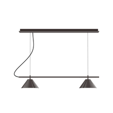 Montclair Light Works CHE421-51-C25 - 2-Light Linear Axis Chandelier (8" Axis pack)