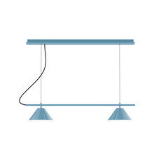 Montclair Light Works CHE421-54-C27 - 2-Light Linear Axis Chandelier (8" Axis pack)