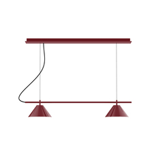 Montclair Light Works CHE421-55-C27 - 2-Light Linear Axis Chandelier (8" Axis pack)