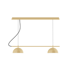 Montclair Light Works CHE431-17-C25 - 2-Light Linear Axis Chandelier (8" Axis pack)