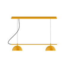 Montclair Light Works CHE431-21-C27 - 2-Light Linear Axis Chandelier (8" Axis pack)
