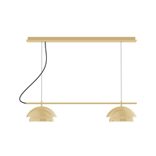Montclair Light Works CHEX445-17-C26 - 2-Light Linear Axis Chandelier (12" Nest pack)