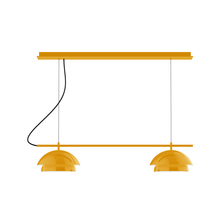 Montclair Light Works CHEX445-21-C26 - 2-Light Linear Axis Chandelier (12" Nest pack)
