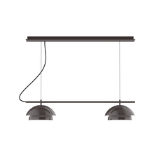 Montclair Light Works CHEX445-51-C26 - 2-Light Linear Axis Chandelier (12" Nest pack)