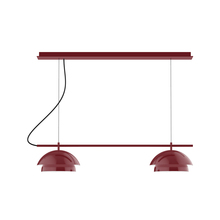 Montclair Light Works CHEX445-55-C27 - 2-Light Linear Axis Chandelier (12" Nest pack)