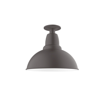 Montclair Light Works FMB106-57-W12-L12 - 12" Cafe LED Flush Mount Light with wire grill in Bronze Matte