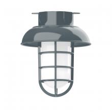 Montclair Light Works FMC060-40 - 8" Vaportite flush mount ceiling light, Slate Gray