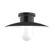 Montclair Light Works FMD042-41-G03 - Gambler 12" Flush Mount with Clear Glass Jar, Black