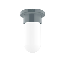 Montclair Light Works FME040-40-G03 - Gambler Flush Mount with Clear Glass Jar, Slate Gray