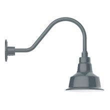 Montclair Light Works GNA180-40 - 8" Warehouse shade, gooseneck wall mount, Slate Gray