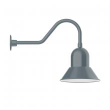 Montclair Light Works GNB123-40 - 12" Prima shade, gooseneck wall mount, Slate Gray