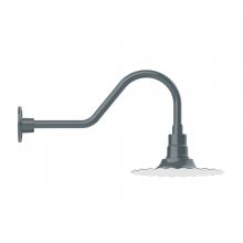 Montclair Light Works GNB158-40 - 12" Radial shade, gooseneck wall mount, Slate Gray