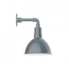 Montclair Light Works GNM115-40 - 10" Deep Bowl shade, straight arm wall mount, Slate Gray