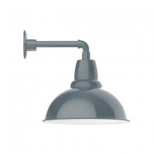 Montclair Light Works GNN107-40 - 14" Cafe shade, straight arm wall mount, Slate Gray