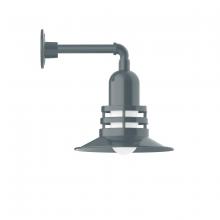 Montclair Light Works GNN148-40 - 12" Atomic shade, Straight Arm wall mount, Slate Gray