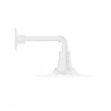 Montclair Light Works GNN158-44-B01-G05 - 12" Radial shade, Straight Arm wall mount, decorative canopy cover & clear glass & cast guard, W