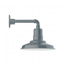 Montclair Light Works GNN182-40 - 12" Warehouse shade, Straight Arm wall mount, Slate Gray