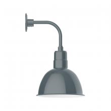 Montclair Light Works GNT116-40 - 12" Deep Bowl shade, Curved Arm wall mount, Slate Gray