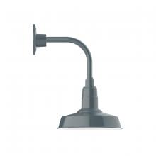 Montclair Light Works GNT181-40 - 10" Warehouse shade, Curved Arm wall mount, Slate Gray