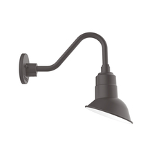 Montclair Light Works GNV101-57-B03-S01 - 7" Angle shade gooseneck wall mount, decorative canopy cover and swivel, Bronze Matte