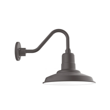 Montclair Light Works GNV182-57-L12 - 12" Warehouse shade, LED Gooseneck Wall mount, Bronze Matte